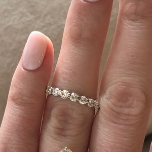 Real Diamond Band. Size 5.25 Half eternity